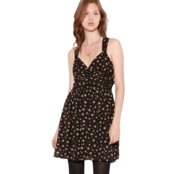 UO Pins and Needles Chiffon Cross-Back Dress